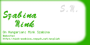 szabina mink business card
